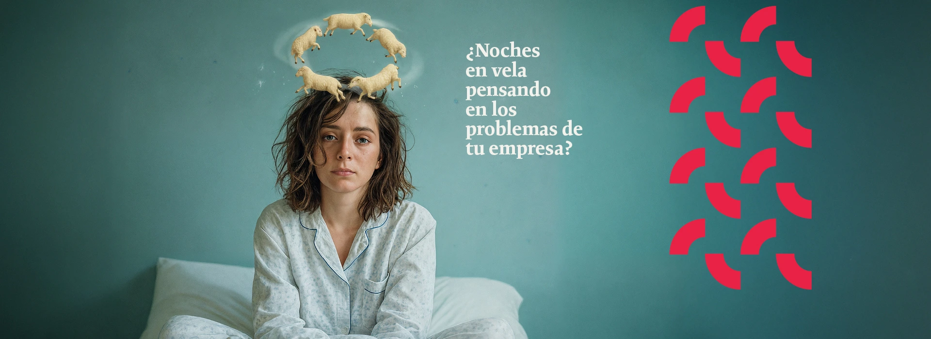 Chica soñando con ovejitas